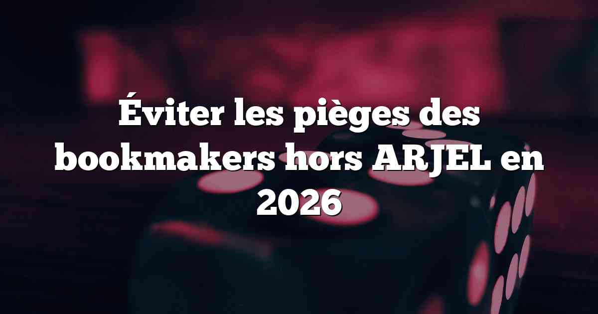 Éviter les pièges des bookmakers hors ARJEL en 2026